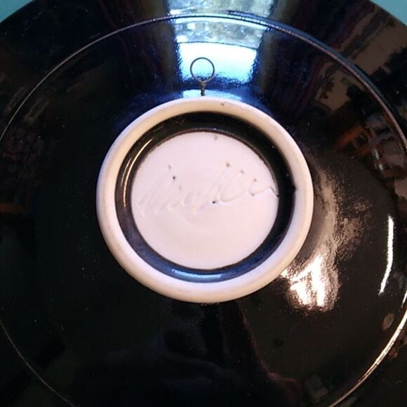 Purple and Black Decorative Bowl Signed Artist Steve Mahler Studio Art - Picture 4 of 8